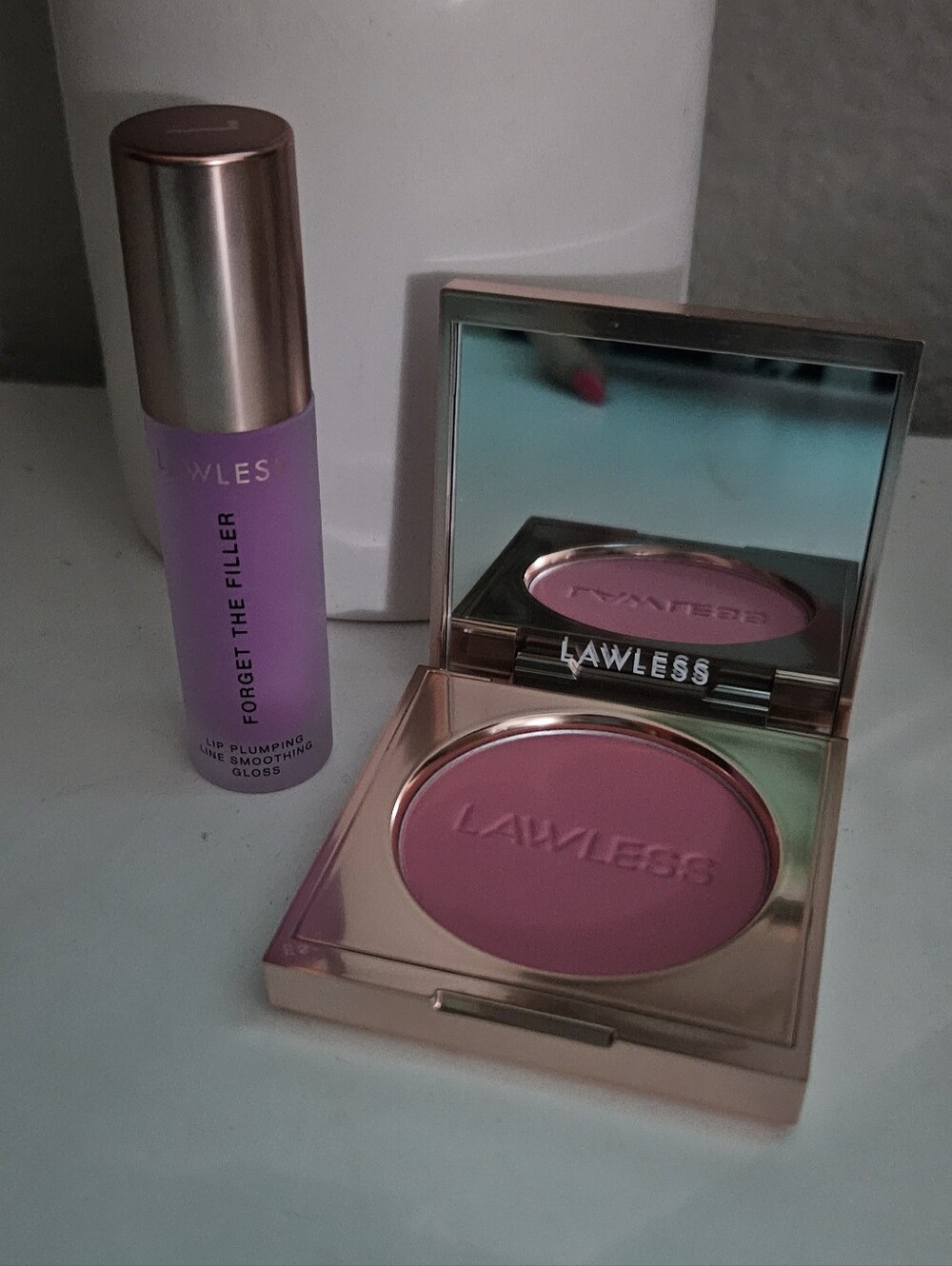 Lawless Velvet Blush & Lip Plumping Line Smoothing Gloss